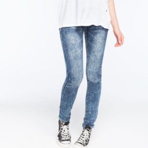 Almost Famous 3 Button Acid Wash Jeans
